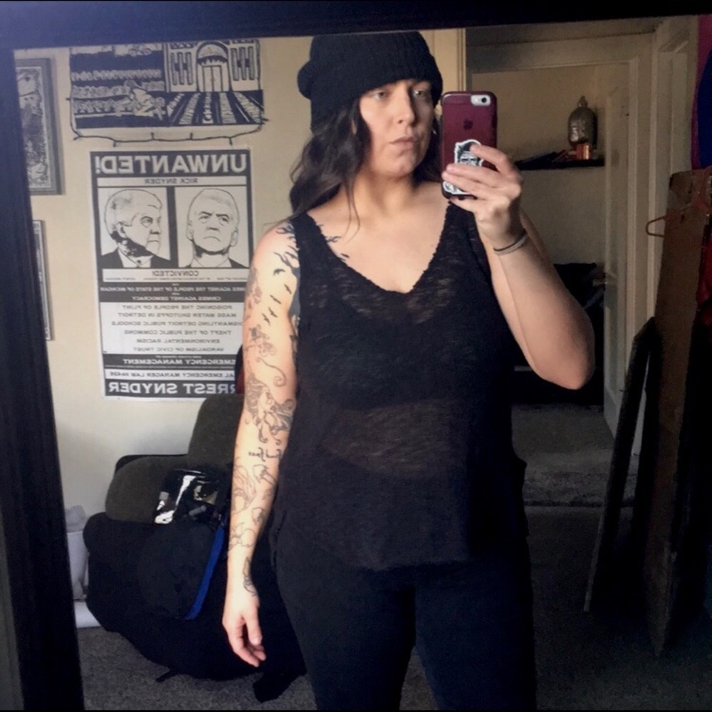 Urban Outfitters Ecote black knit tank